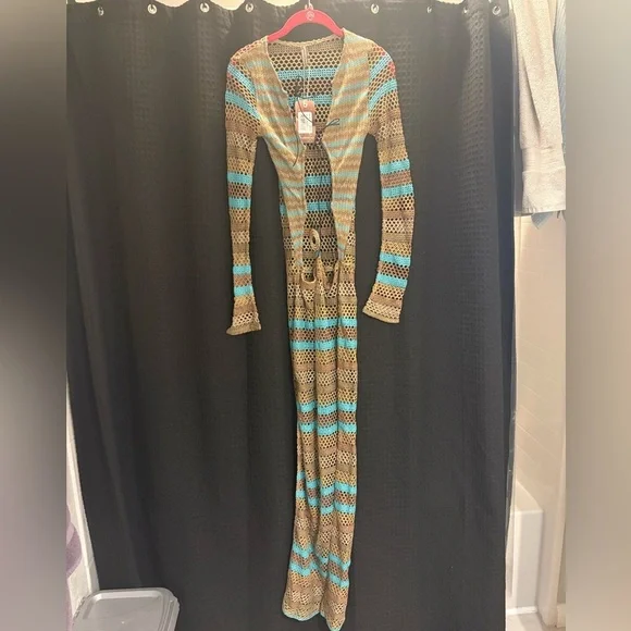 metallic knitted dress Metallic Sweater Dress – The Prancy Pony main image 1